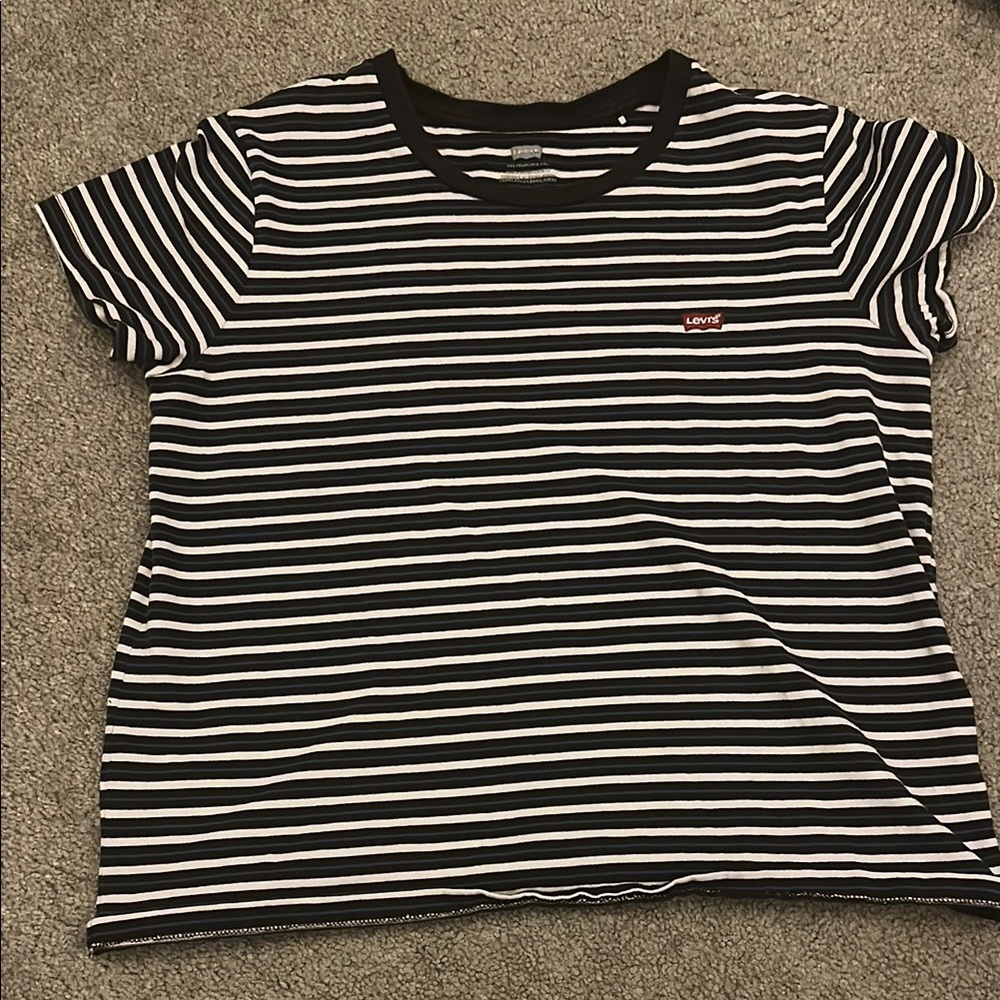 Levi's Black and White Striped T-Shirt